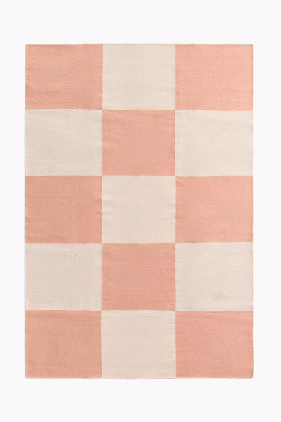 Хлопковый коврик в квадратах