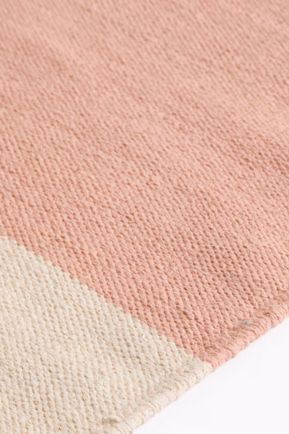 Хлопковый коврик в квадратах