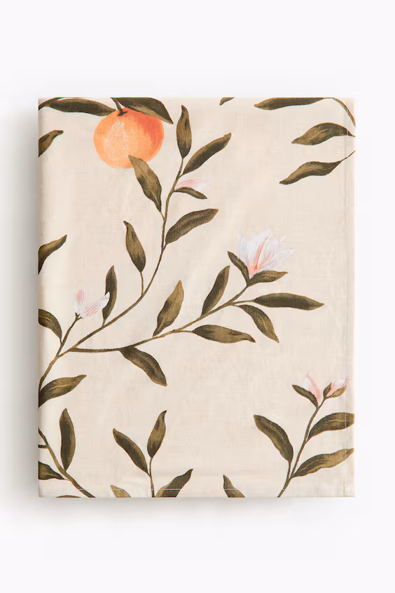 Скатерть с узором из смеси льна