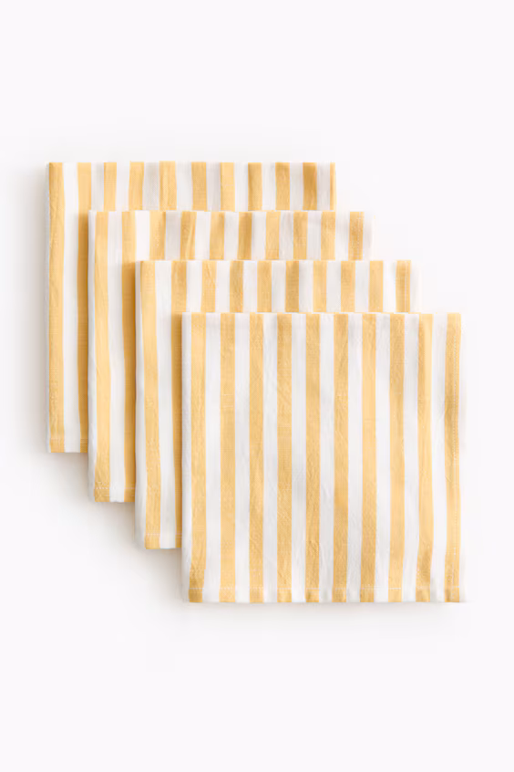 Набор из 4 салфеток из хлопка