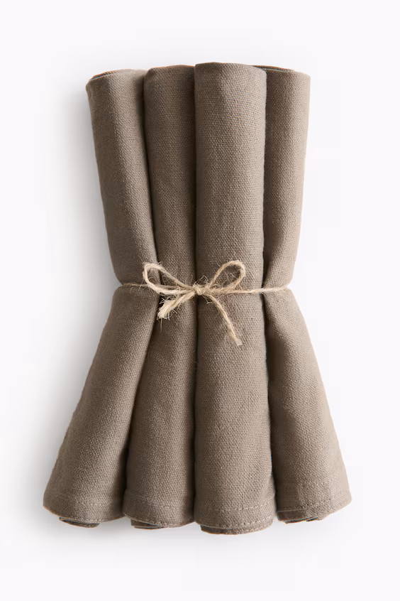 Набор из 4 салфеток из смесового льна