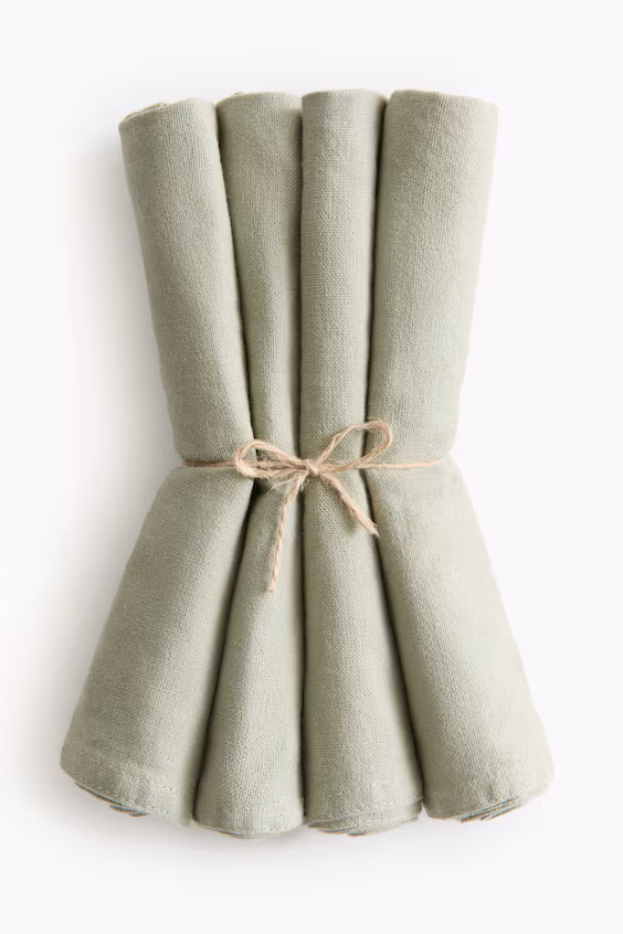 Набор из 4 салфеток из смесового льна