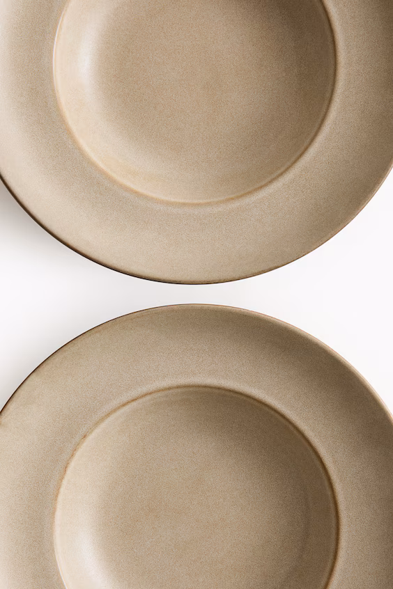 Набор из 2 глубоких тарелок с реактивной глазурью