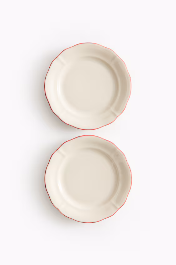 Набор из 2 тарелок для закусок из греса