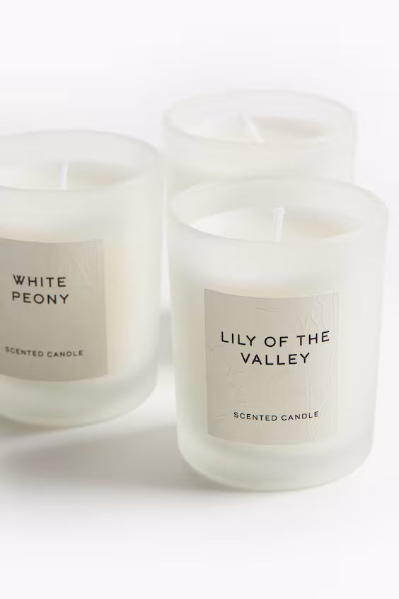 Набор из 3 ароматизированных свечей в подарочной коробке