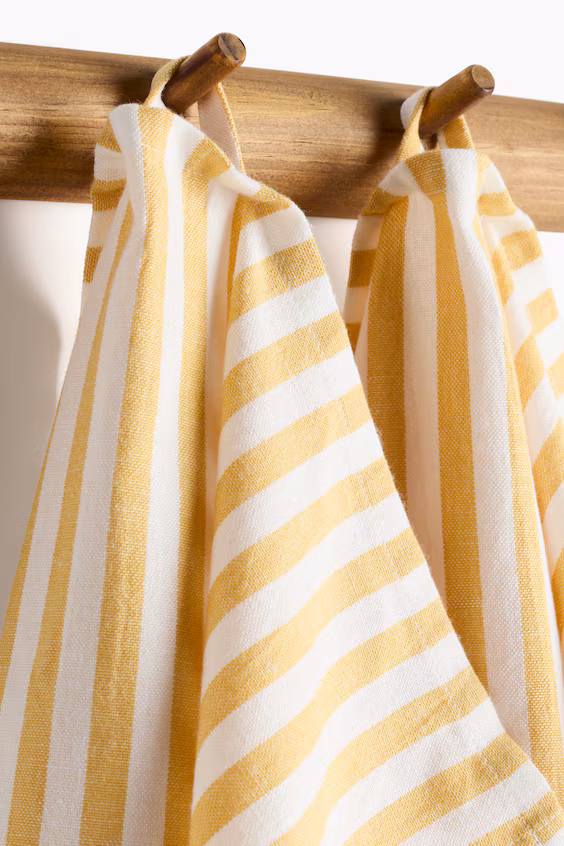 Набор из 2 кухонных салфеток из смеси льна