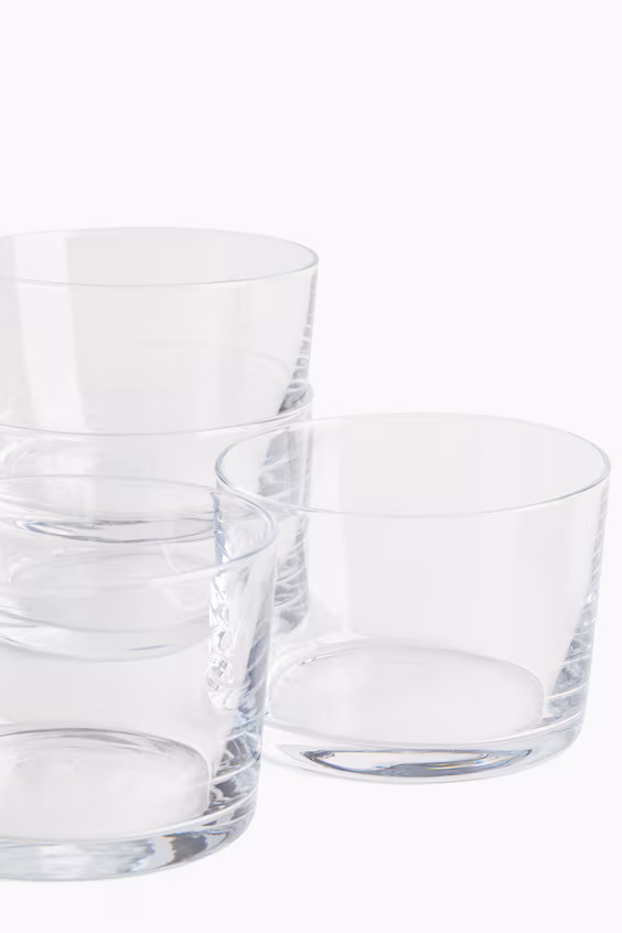 Набор из 4 низких стаканов