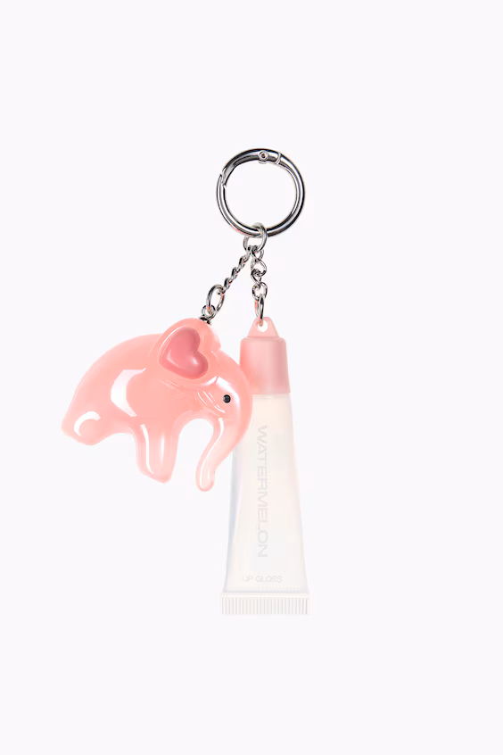 Брелок для ключей и блеск для губ