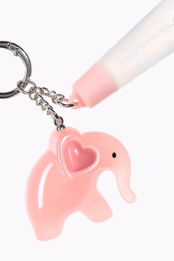 Брелок для ключей и блеск для губ