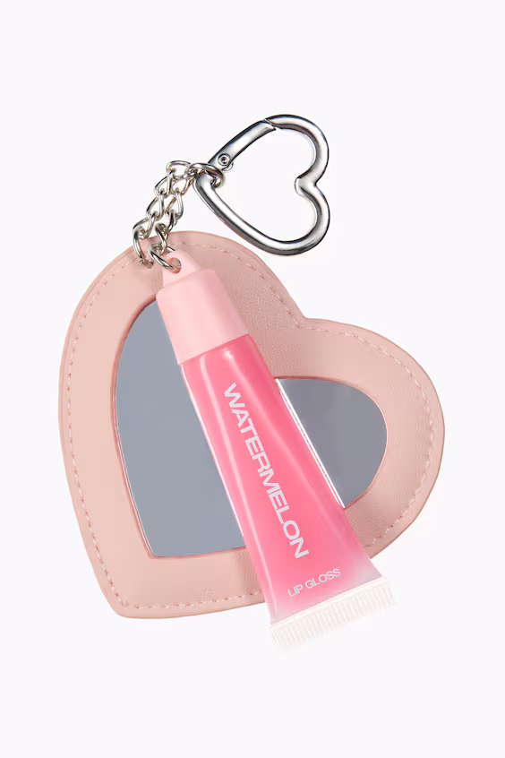 Глянцевая помада с зеркальной подвеской