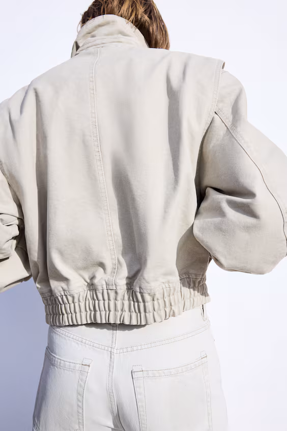 Пуховик из холста