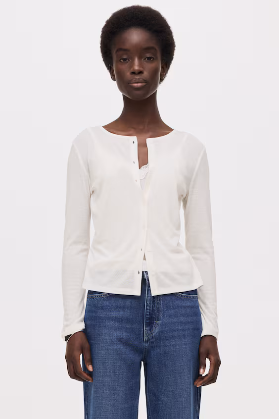 Кардиган из трикотажа с эффектом слоев