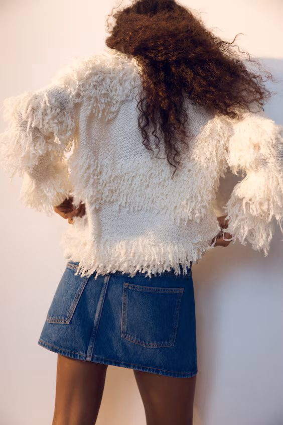 Джинсовая мини-юбка