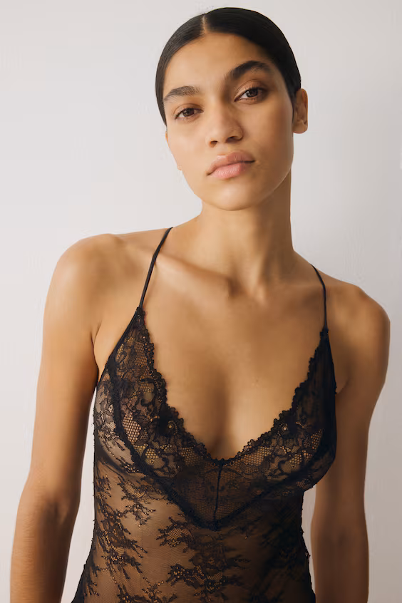 Майка из кружева h&m