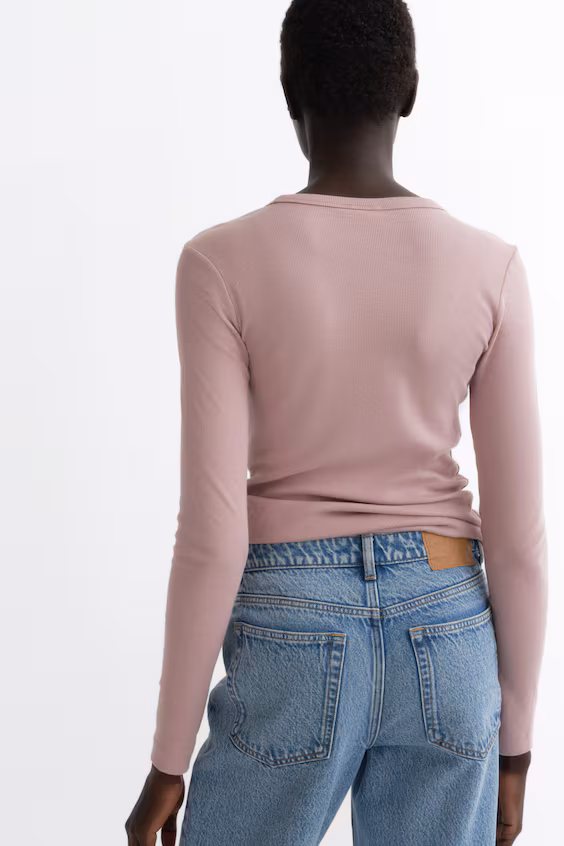 Водолазка в рубчик из смеси хлопка