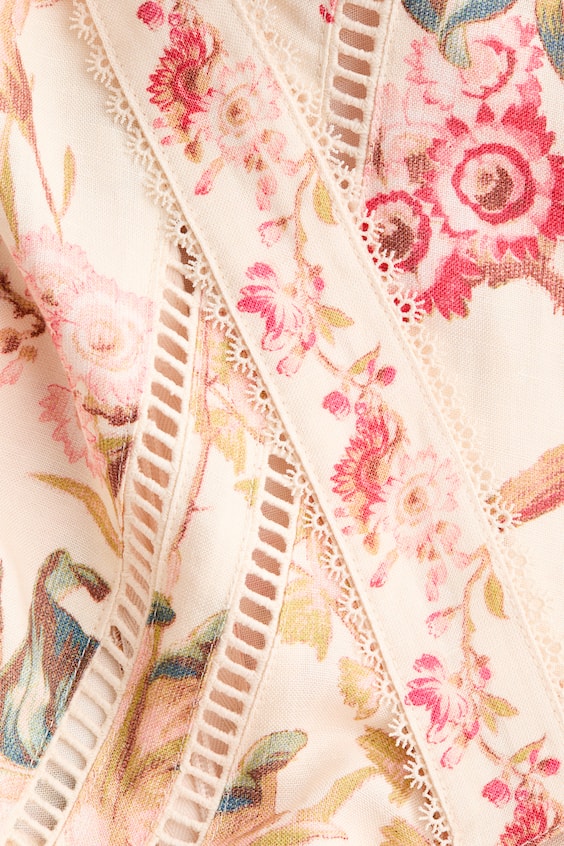 Платье из смеси льна с завязками