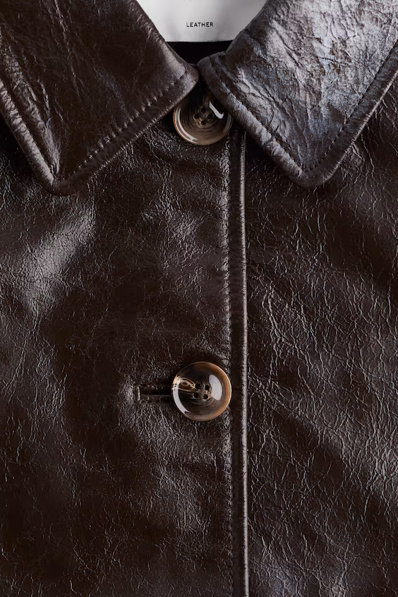 Кожаное пальто