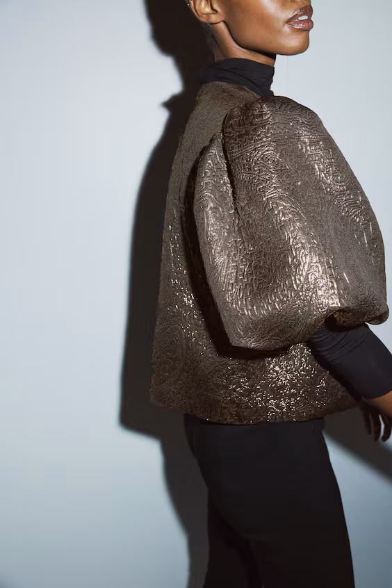 Топ с рукавами-баллонами