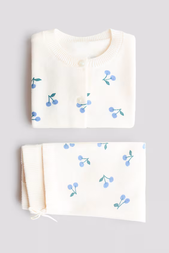 Комплект из 2-х предметов из тонкой хлопковой ткани