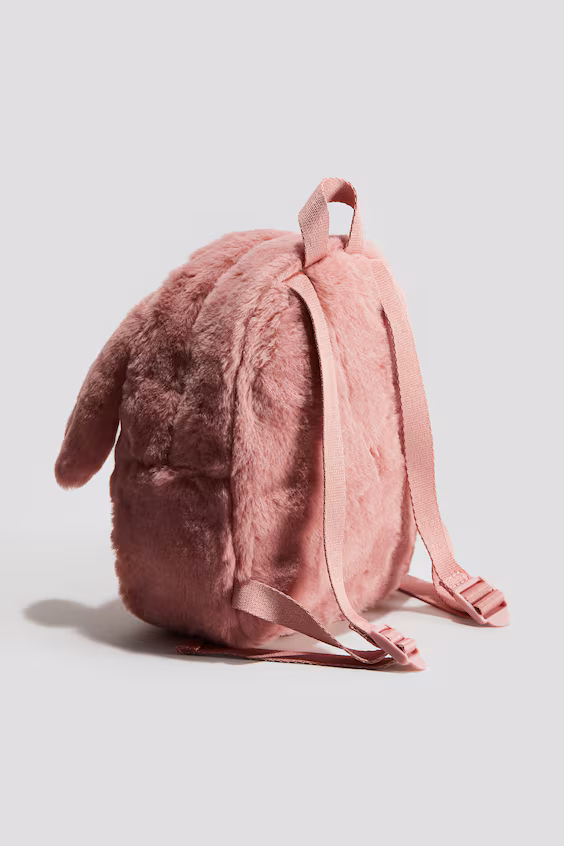 Рюкзак из велюра с аппликациями