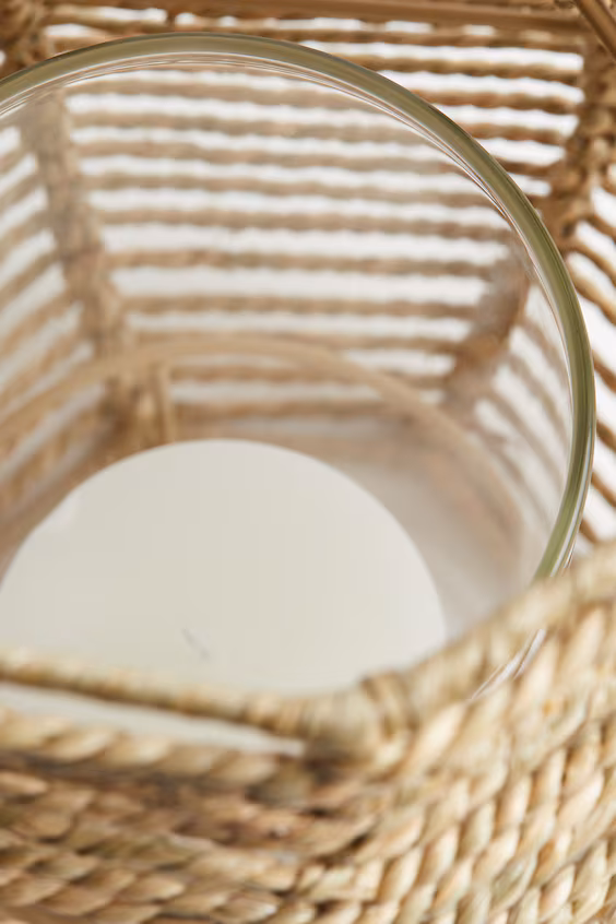 Большой фонарь для свечи из морских водорослей