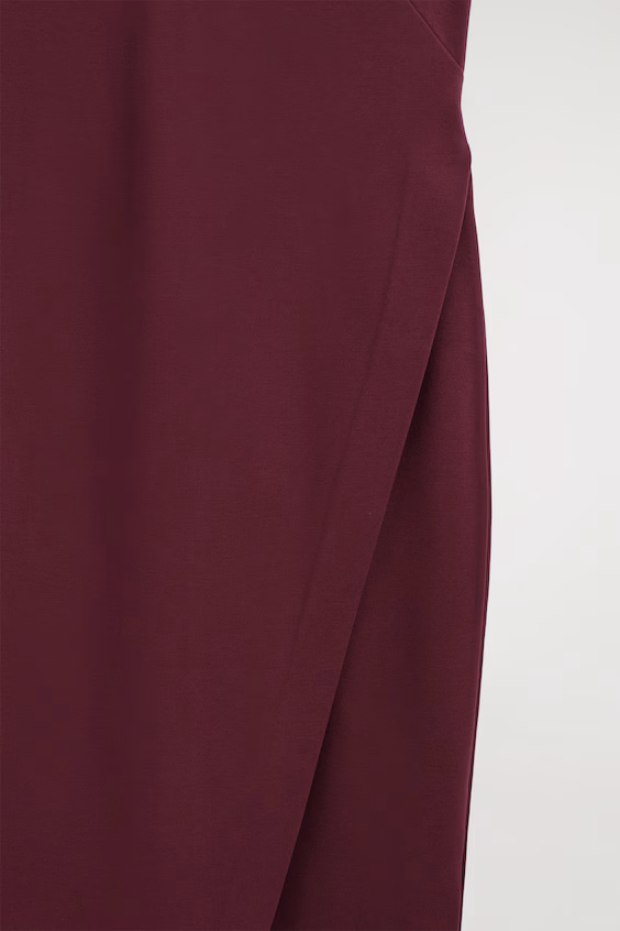 Платье миди с перекрестным декольте