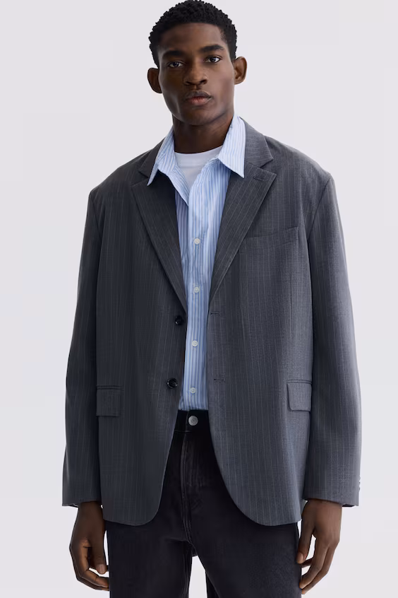 Пальто с застежкой на пуговицу свободного кроя