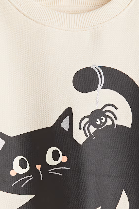 Свитшот с принтом и начесом