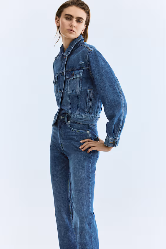 Джинсы bootcut с высокой посадкой