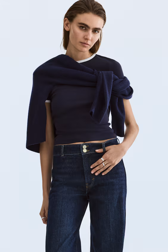 Джинсы с широкой посадкой