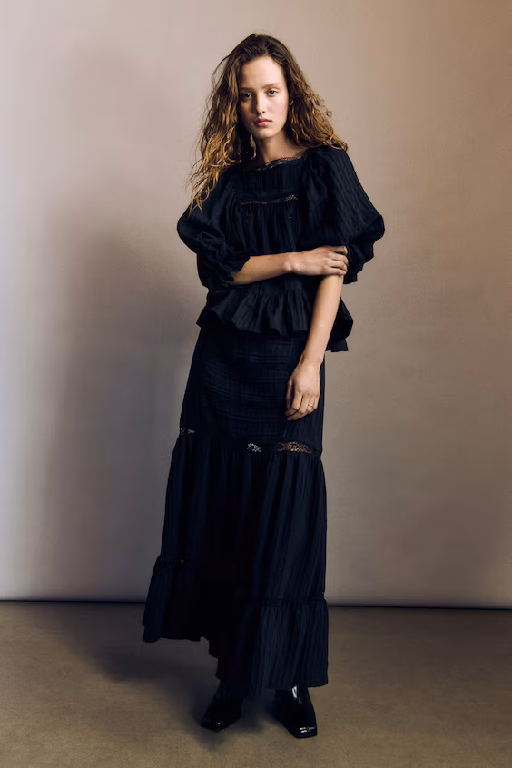 Блуза с рукавами на пачке