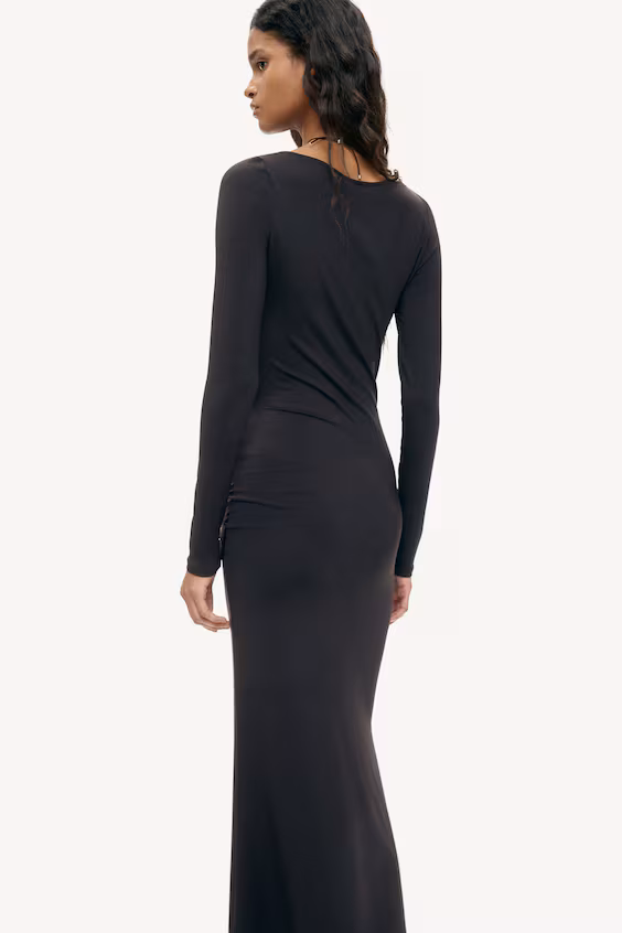 Платье из джерси с деталями завязывания