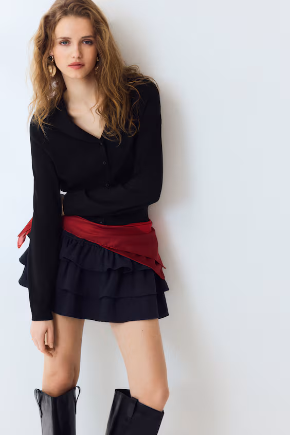 Кардиган из мягкого трикотажа с воротником