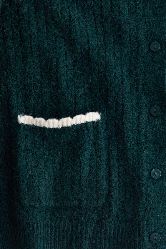 Пальто из вязаного твида h&m