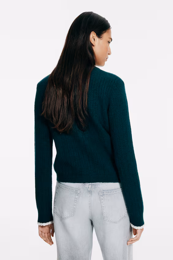 Пальто из вязаного твида h&m