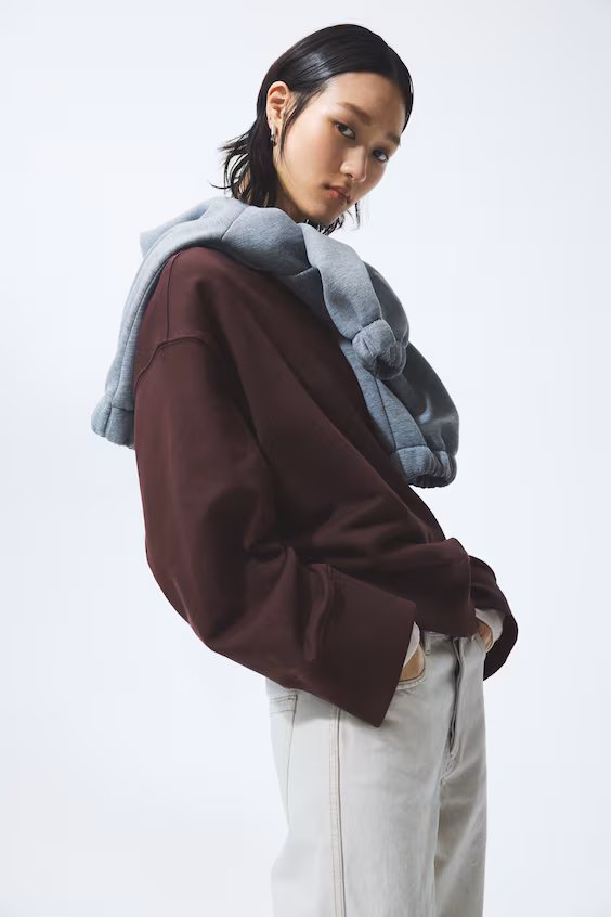 Свитшот оверсайз из хлопка