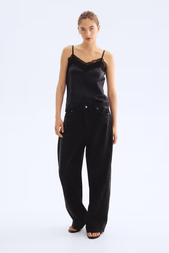 Топ бретель с кружевом