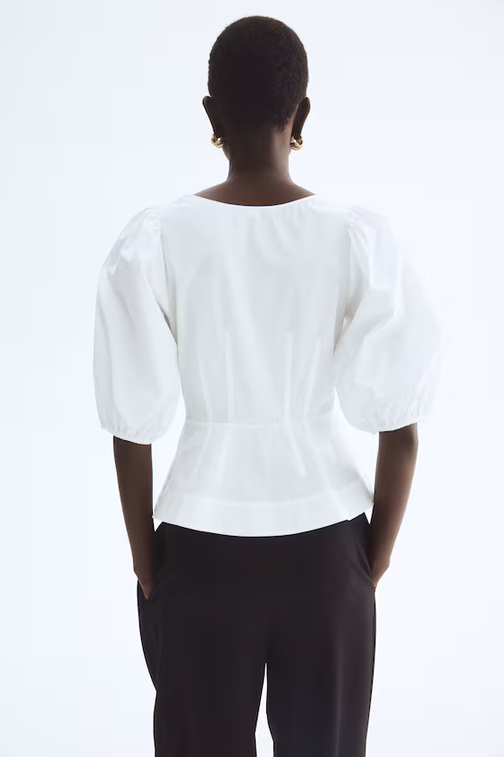 Блуза пеплум из хлопка