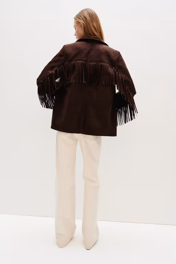 Пиджак с бахромой