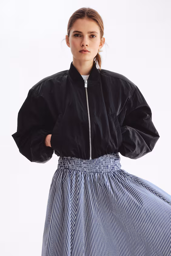 Юбка со сборкой на талии в стиле смокинг