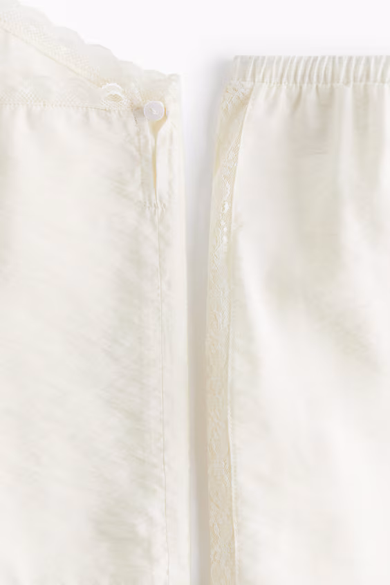 Пижама с кружевными оборками