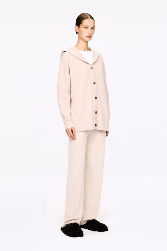 Кардиган с капюшоном из кашемира и шерсти