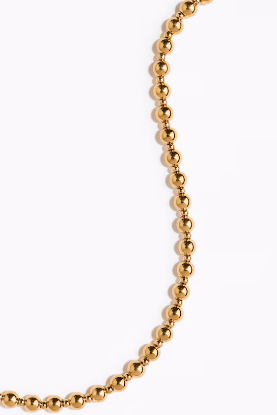 Водонепроницаемое золотистое цепное ожерелье