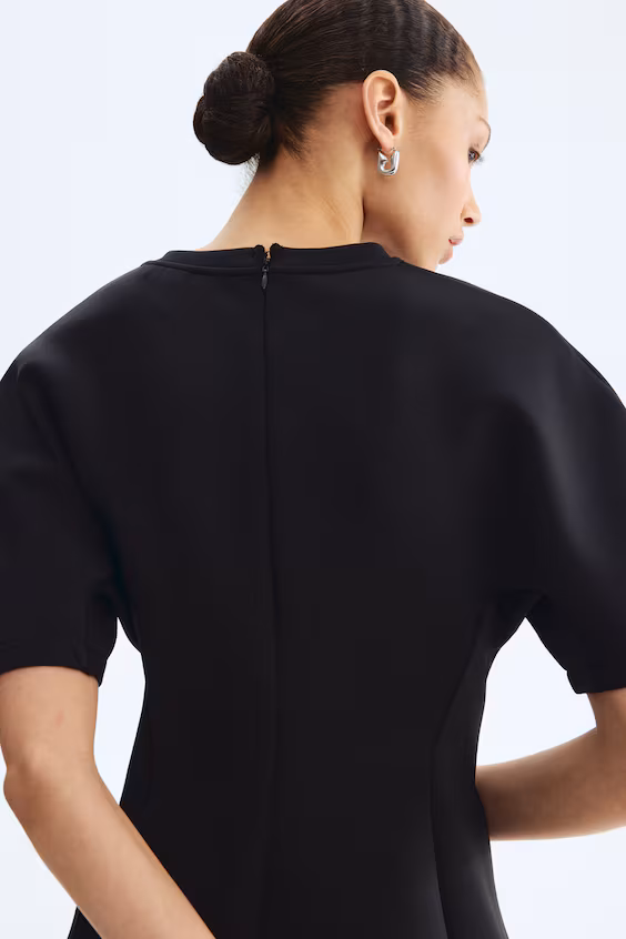 Кофта пеплум из костюмной ткани