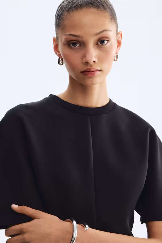 Кофта пеплум из костюмной ткани