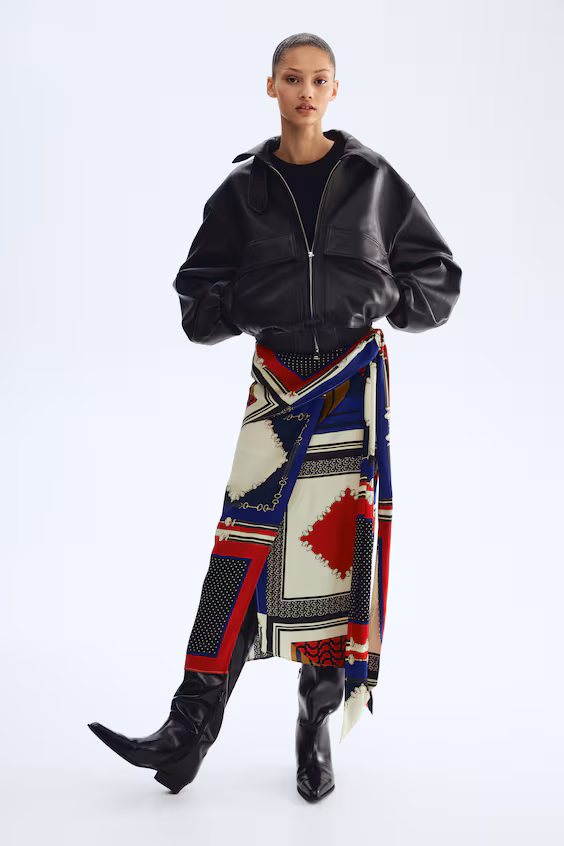 Юбка с деталью платка