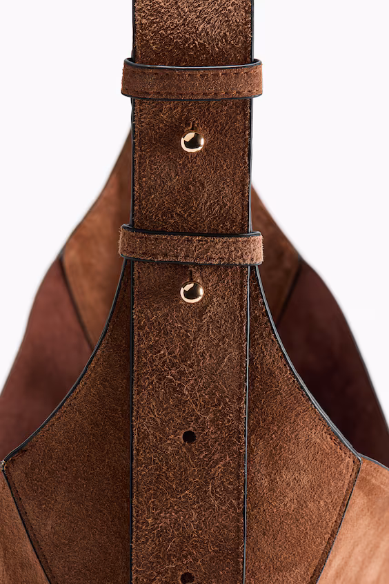 Сумка через плечо из замши