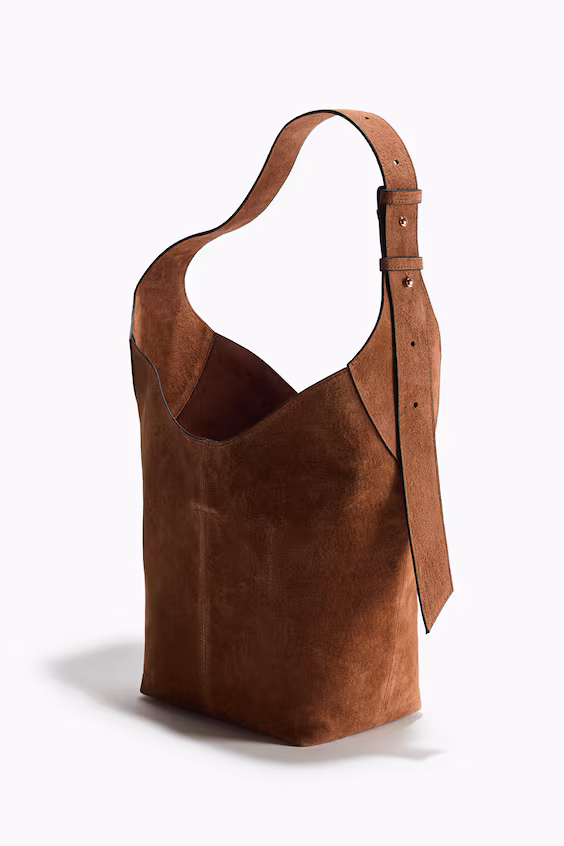 Сумка через плечо из замши