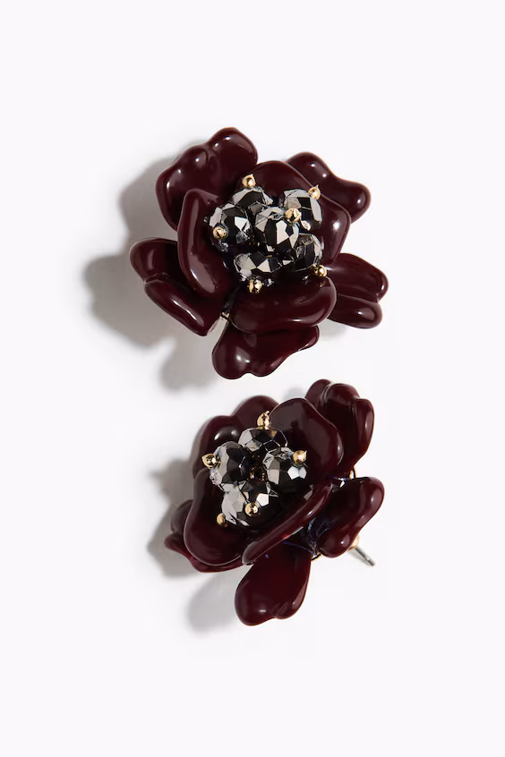 Серьги в форме цветка
