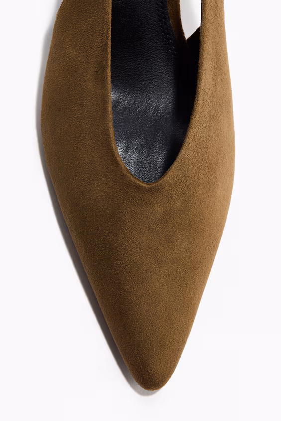 Туфли с открытым каблуком на каблуке kitten